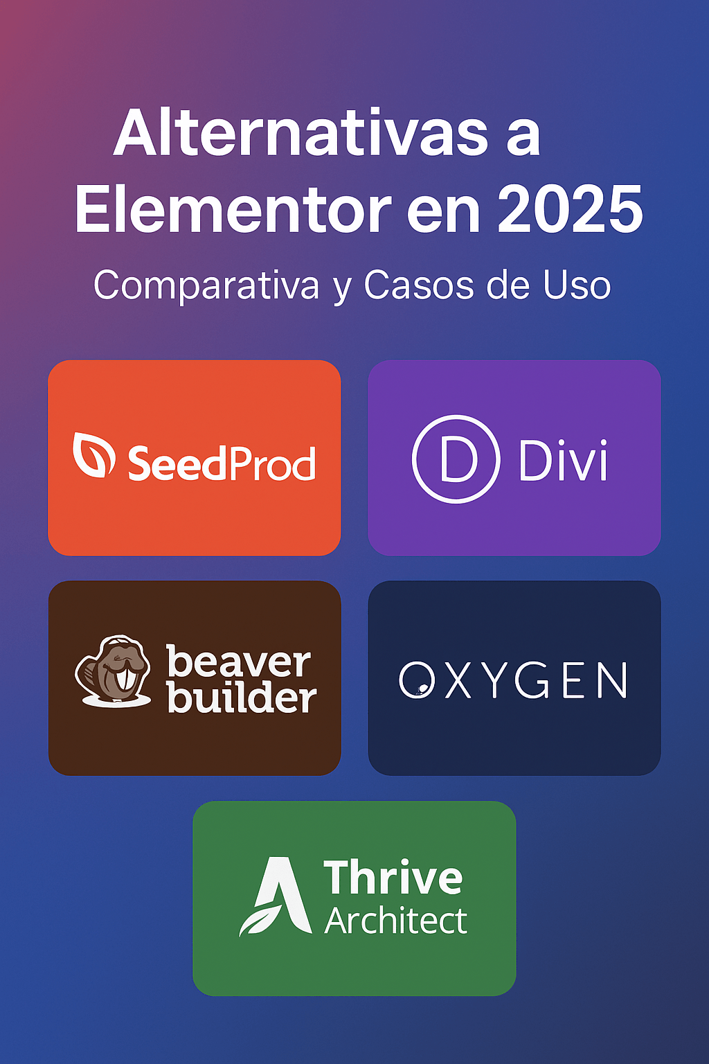 Mejores alternativas a Elementor en 2025: comparación y casos de uso