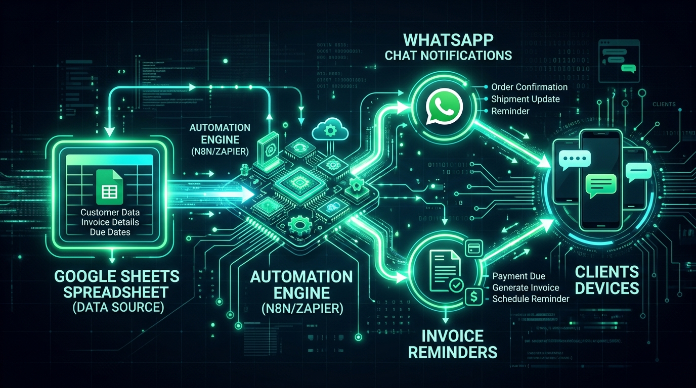 Automatización de Facturación y Recordatorios de Cobro por WhatsApp con N8N y Google Sheets