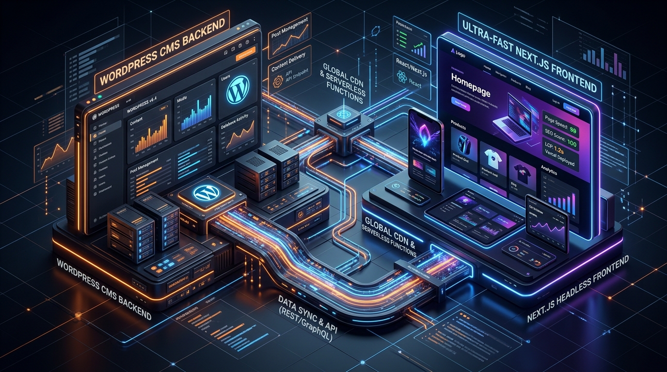 Migración de WordPress a Next.js Headless: Guía de Arquitectura, Rendimiento y SEO