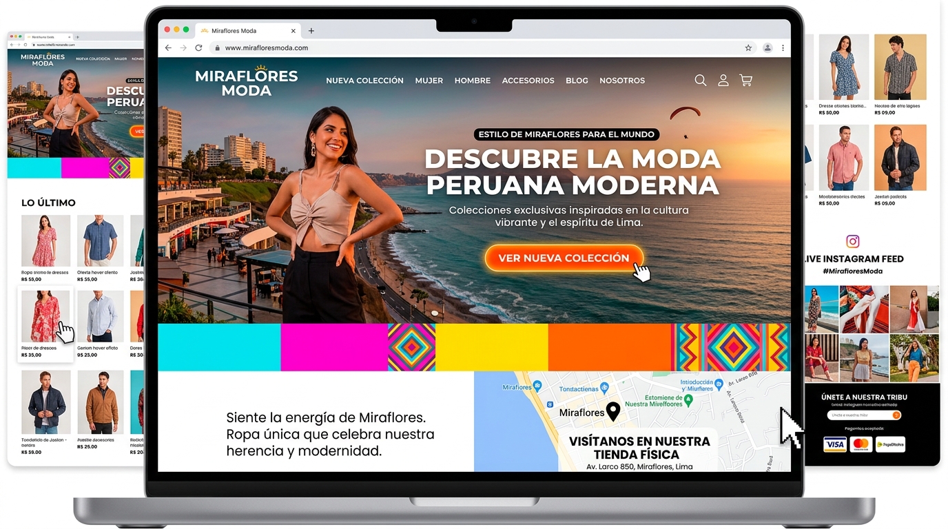 Transforma tu tienda de moda con una página web de alto impacto en Miraflores