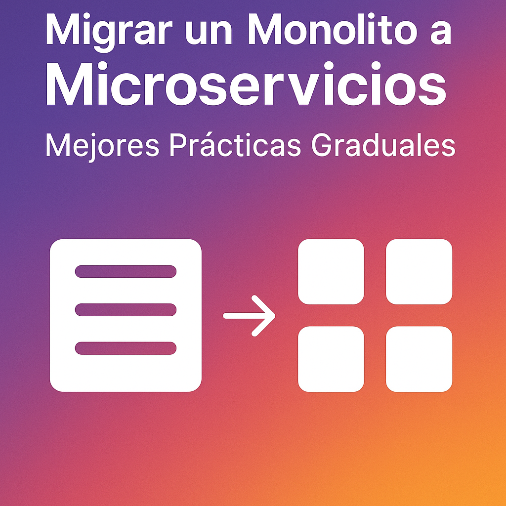 Mejores practicas para migrar un monolito a microservicios gradualmente